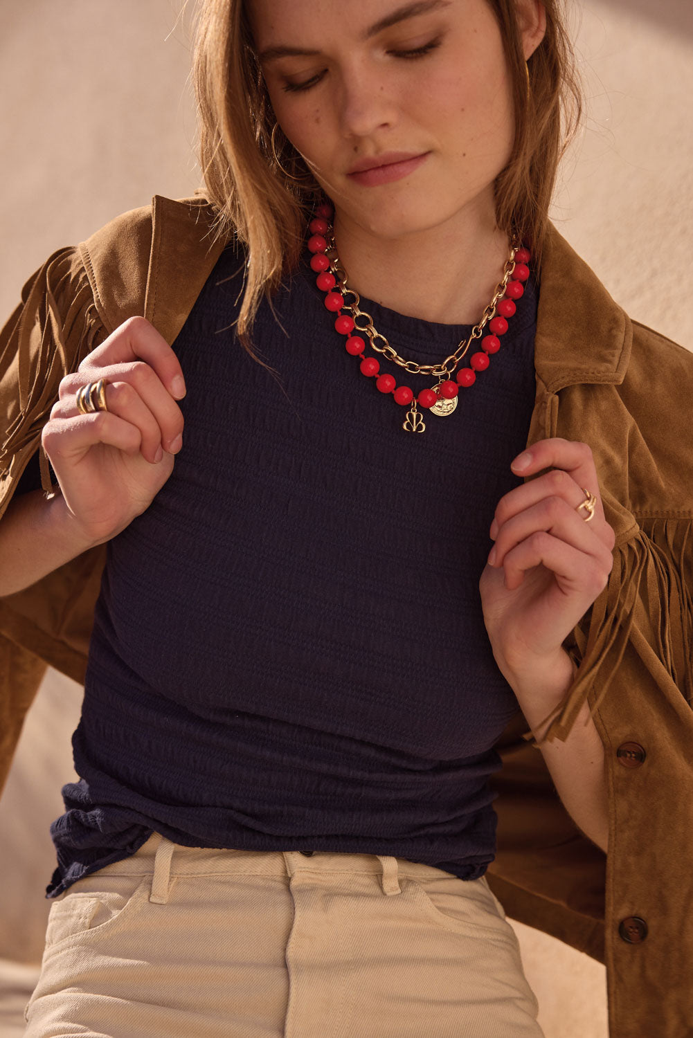 Top Luz navy