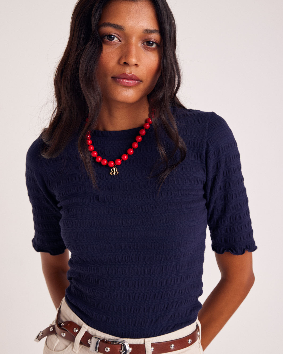 Top Luz navy