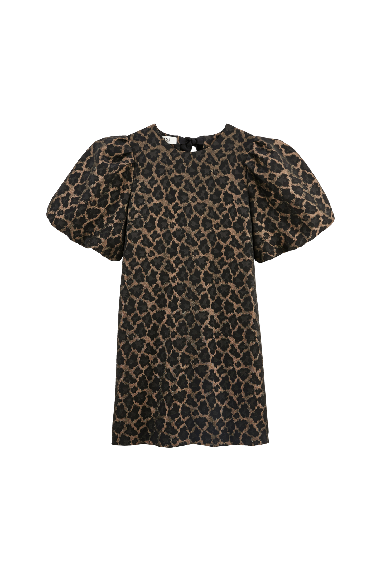 Bridget bronze leopard jacquard dress