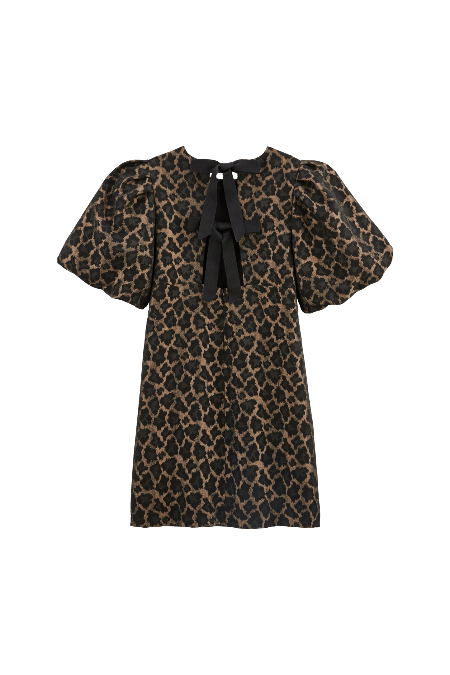 Bridget bronze leopard jacquard dress