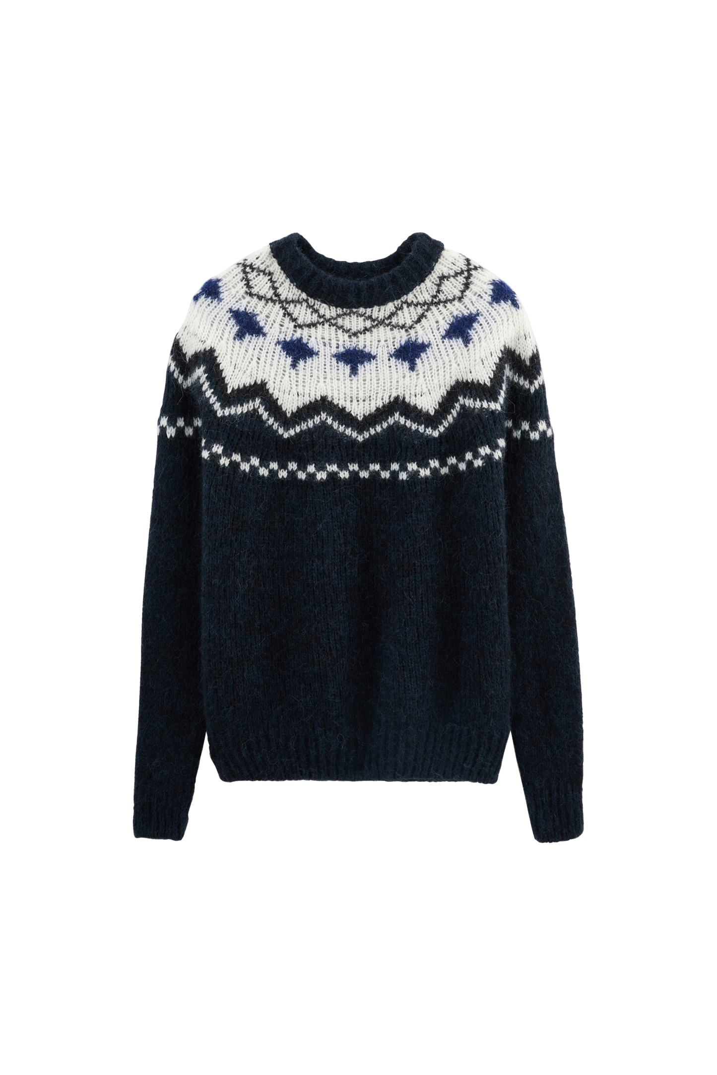 Navy and ecru Santa sweater