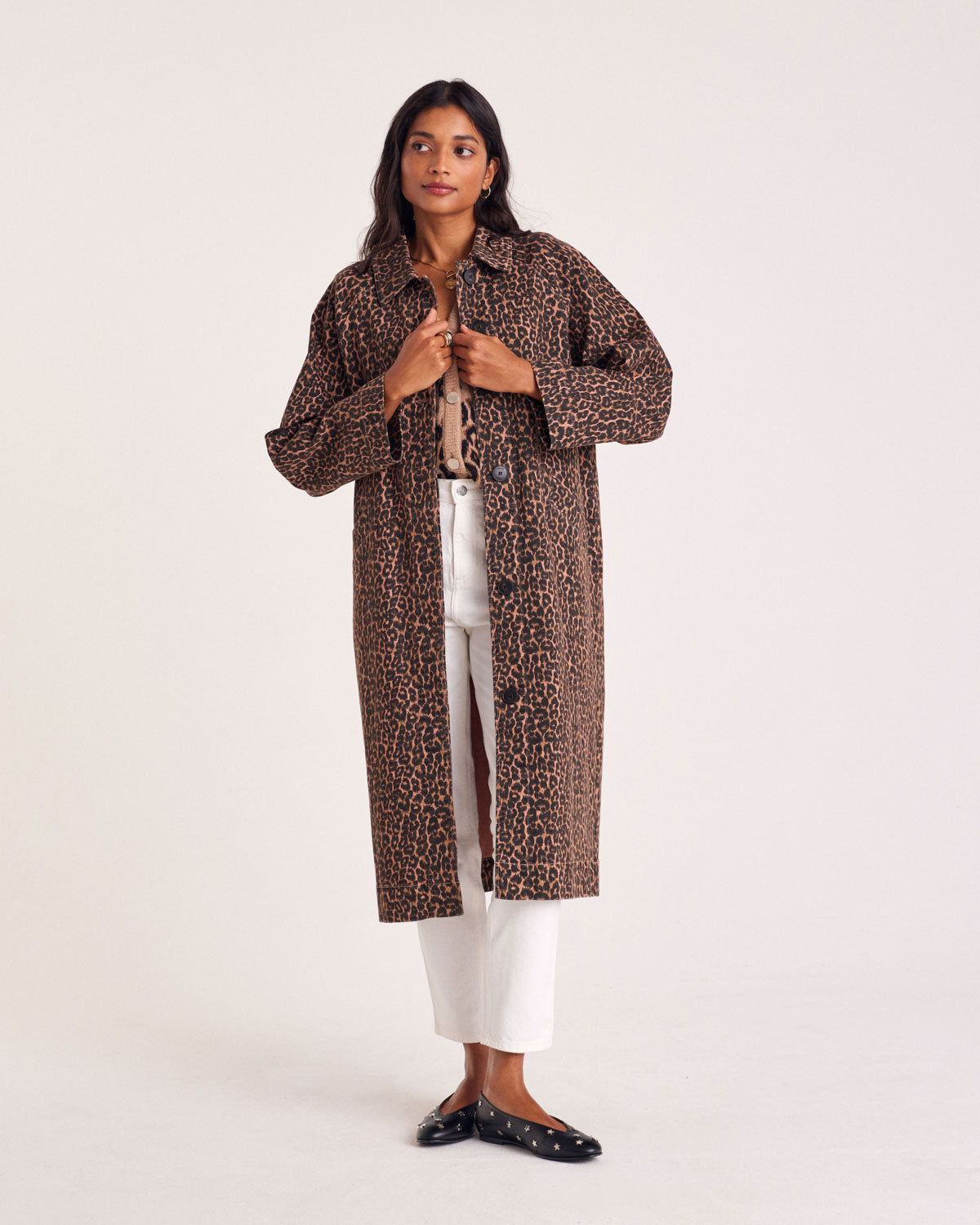 Rosita leopard coffee trench coat - Balzac Paris