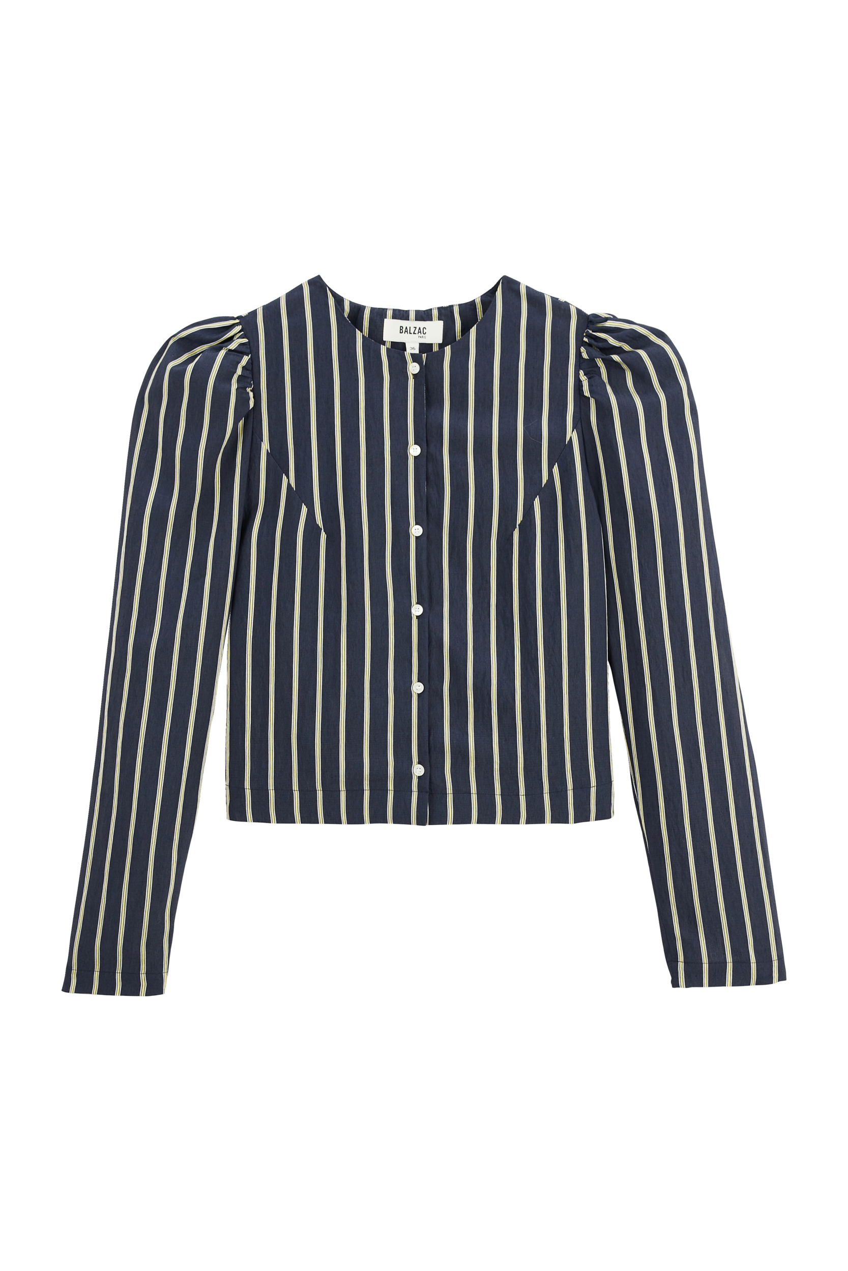 Shirt Luisa stripes navy and yellow
