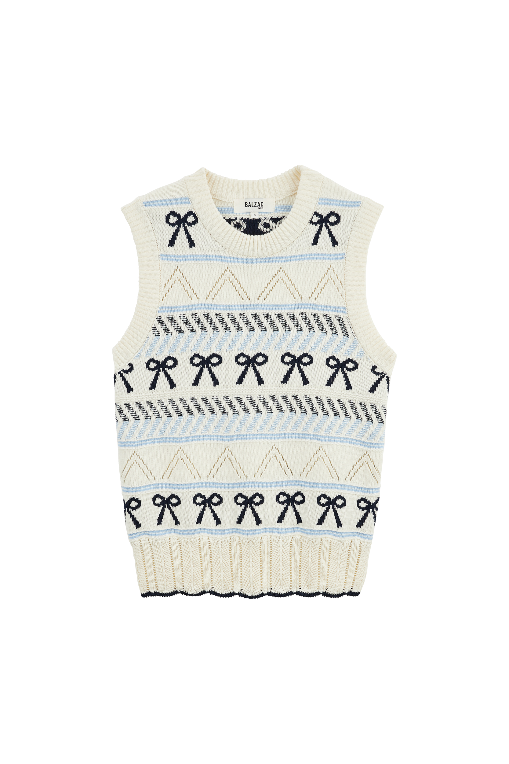 Sweater Priska ecru and navy