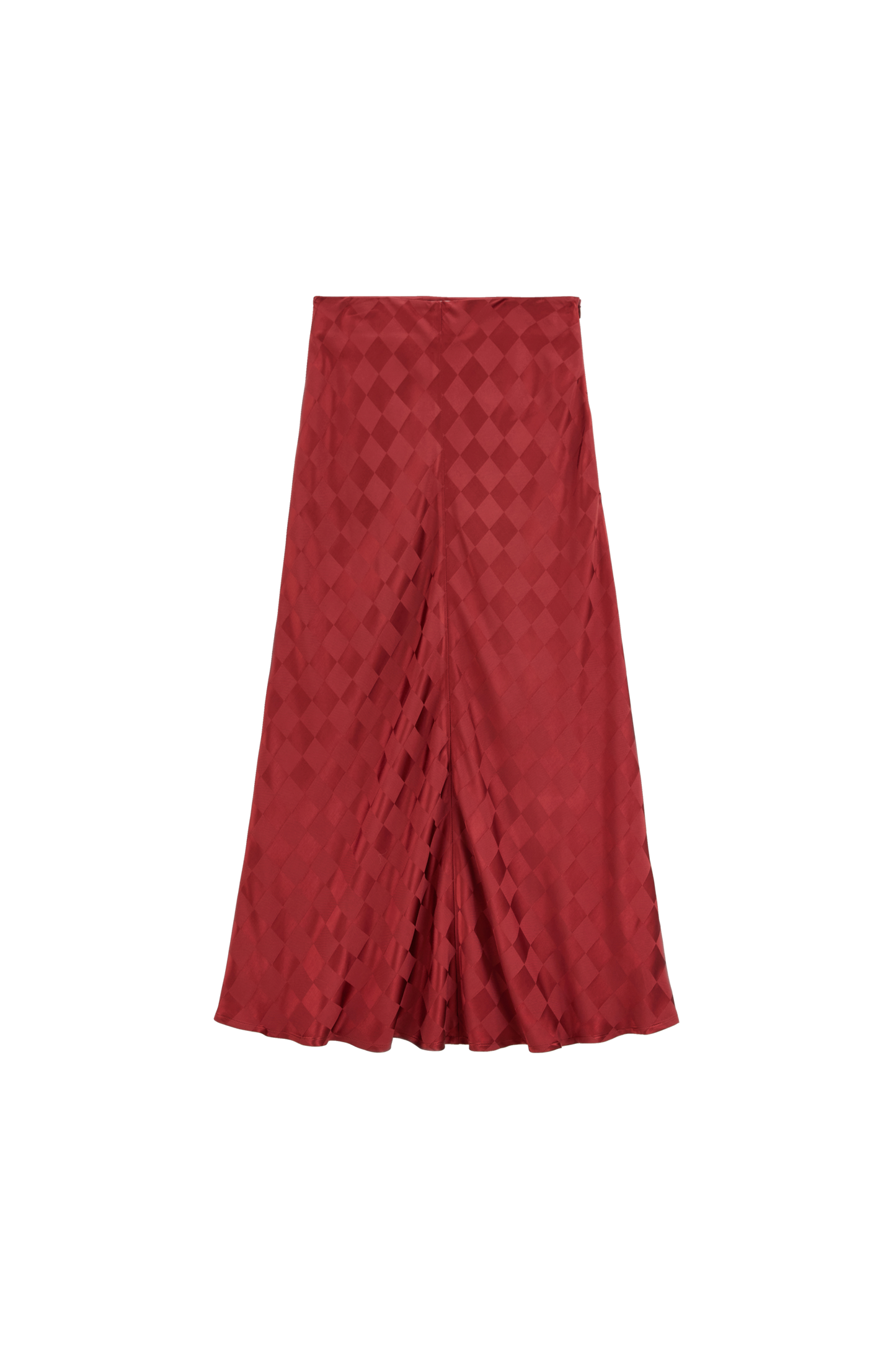 Ashley burgundy checkerboard skirt