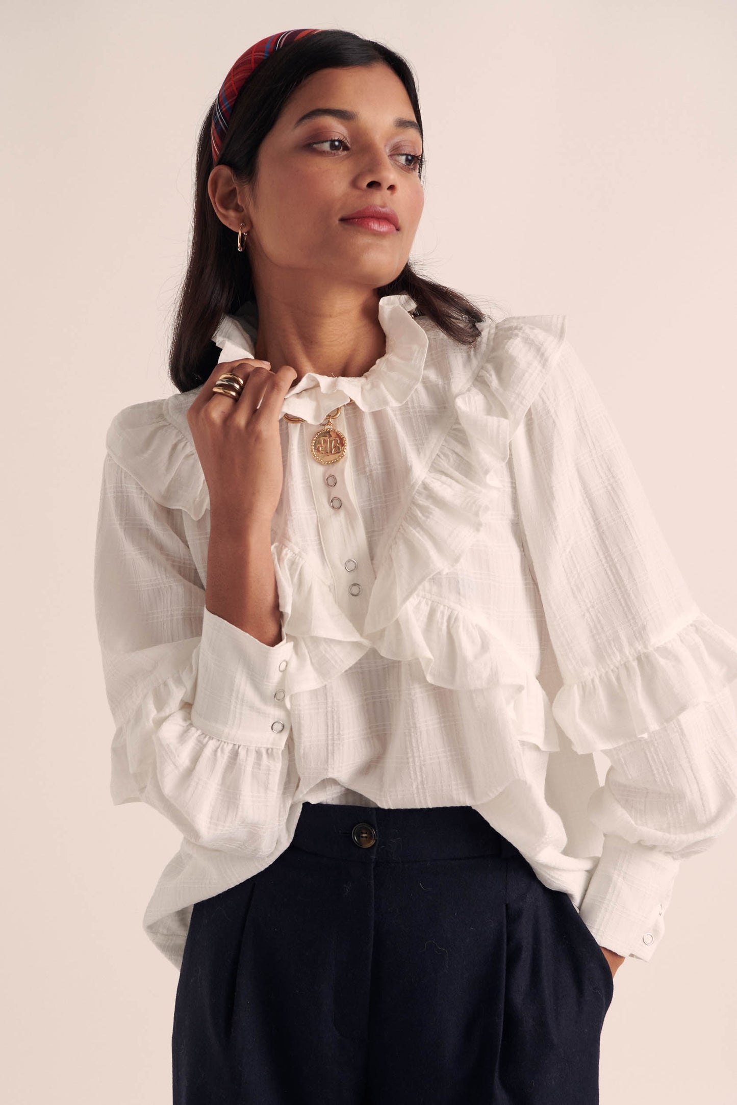 Amelia blouse natural white