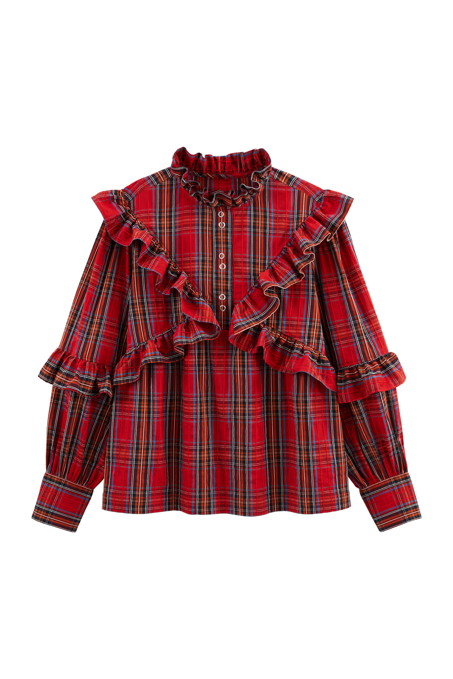 Blouse Amelia tartan rouge