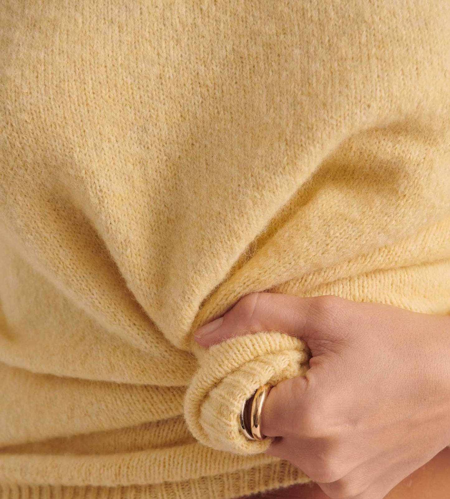 Pull Comie jaune pâle