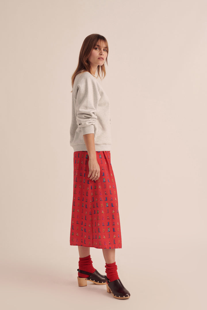 Sally skirt with cowboy print