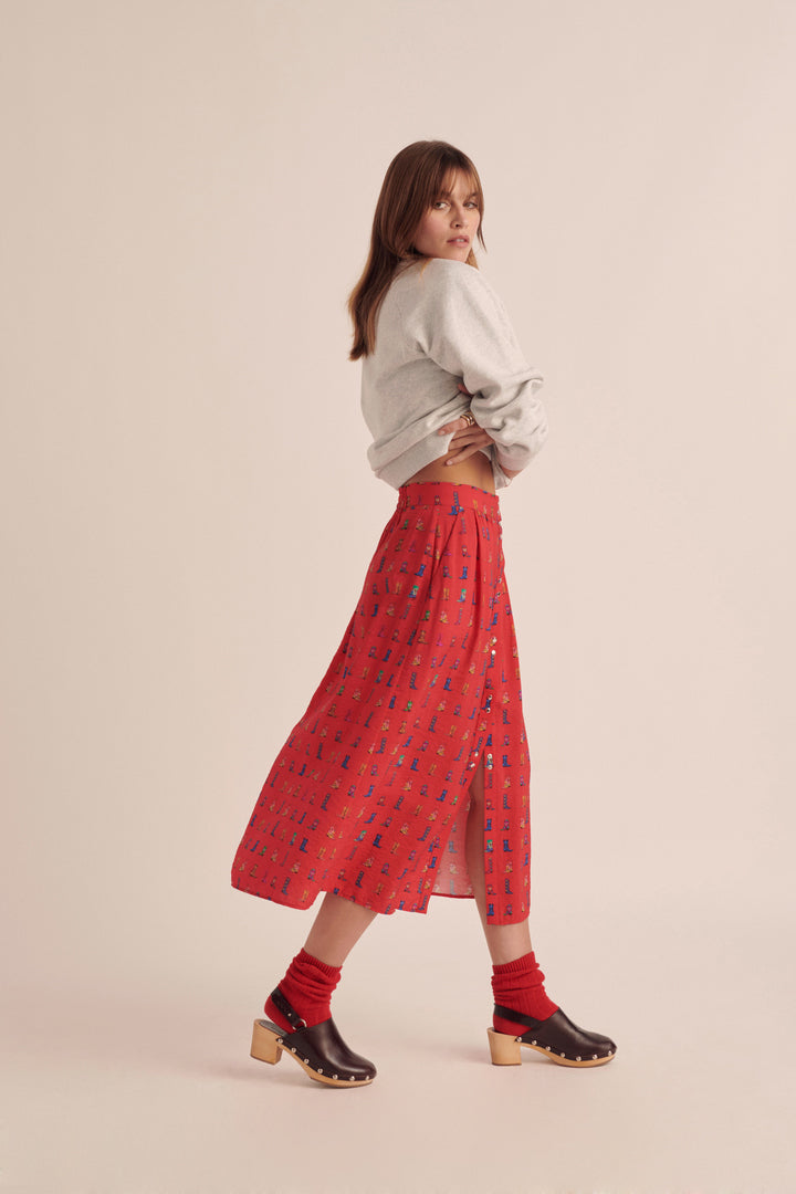 Skirt Sally printed santiags