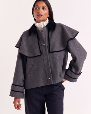 Grey and Black Juliette Coat