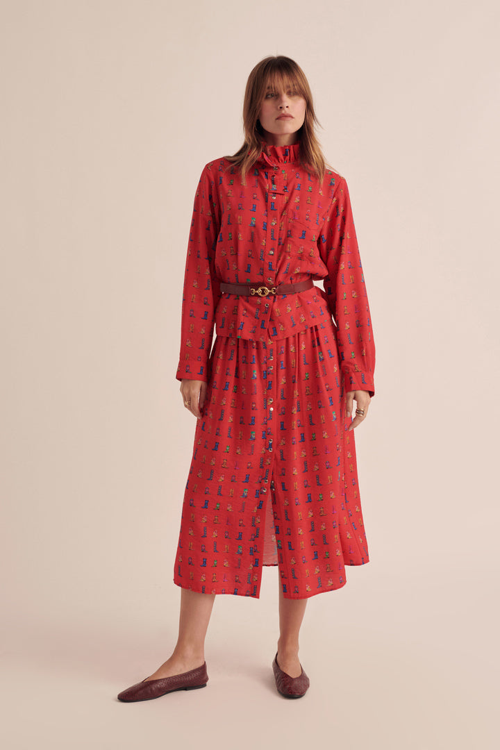Skirt Sally printed santiags