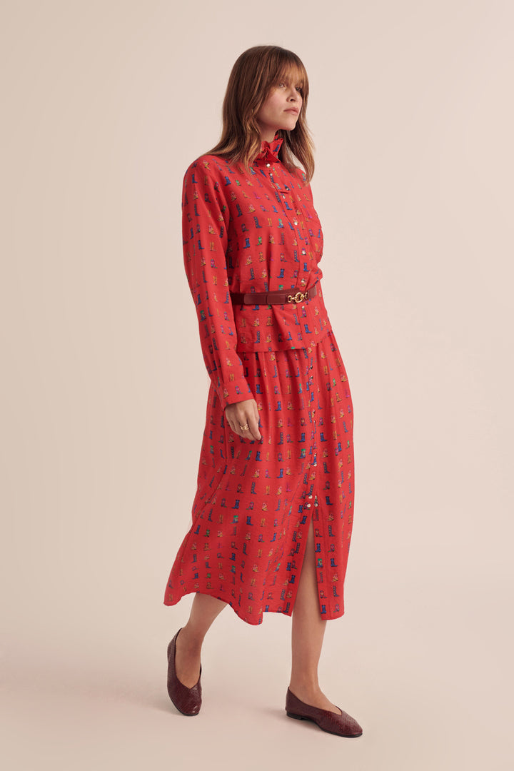 Skirt Sally printed santiags