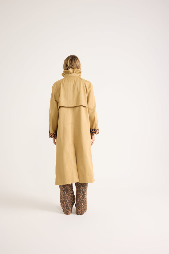Trench Alma beige et léopard