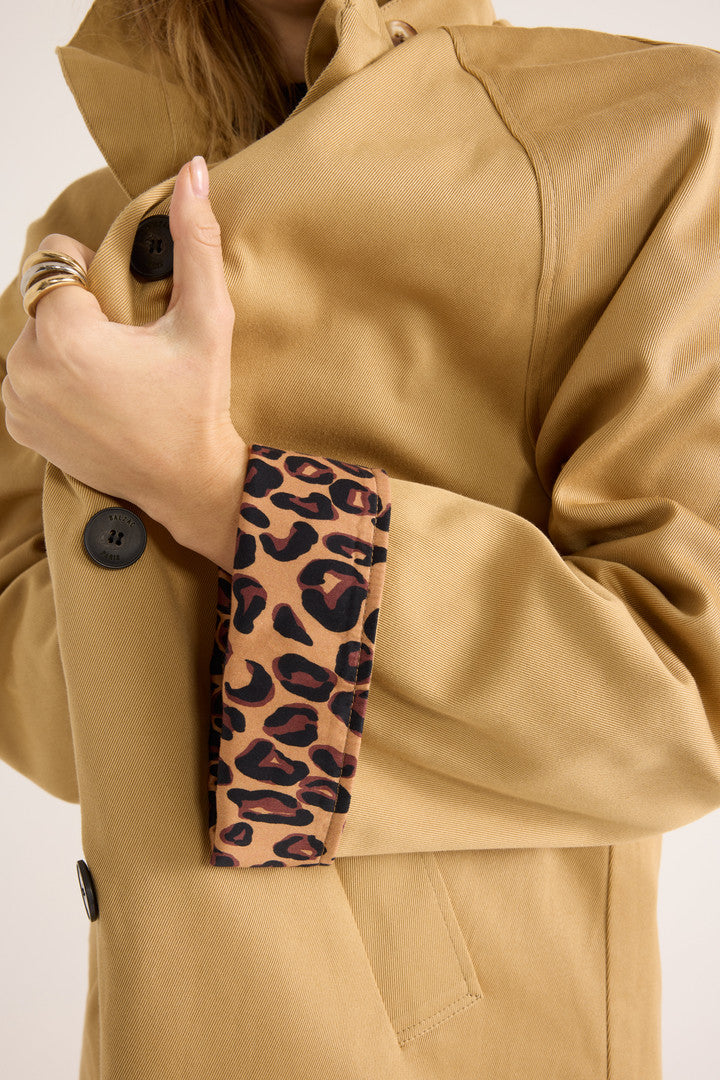 Trench Alma beige et léopard