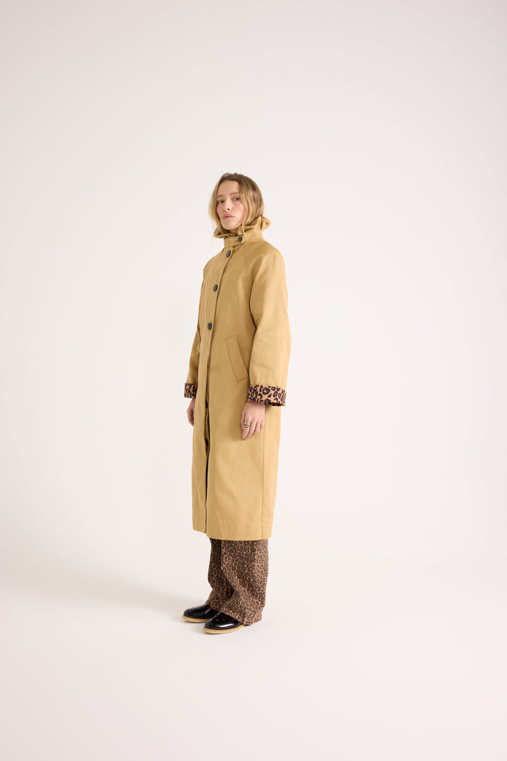 Trench Alma beige et léopard café