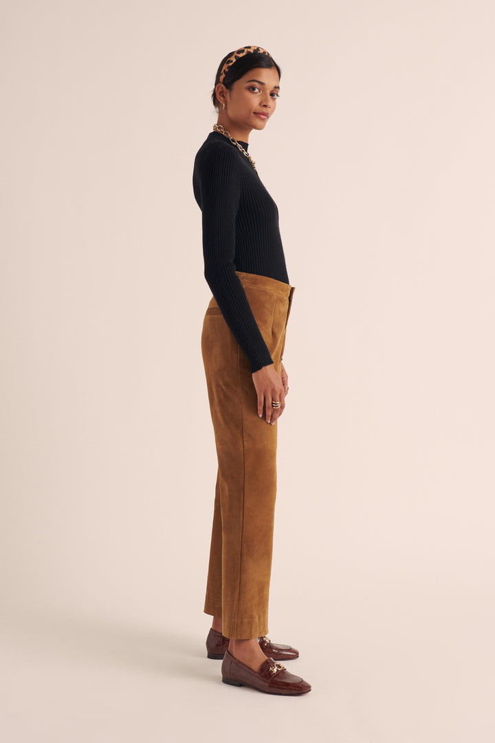 Pantalon Selby croute camel