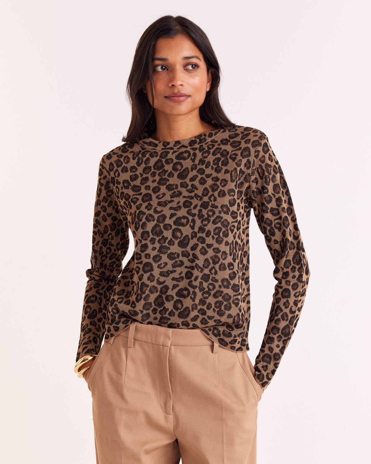Daniel iridescent leopard sweater