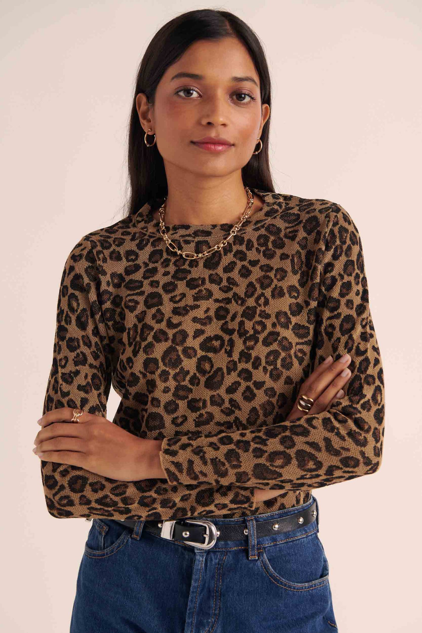 Daniel iridescent leopard sweater