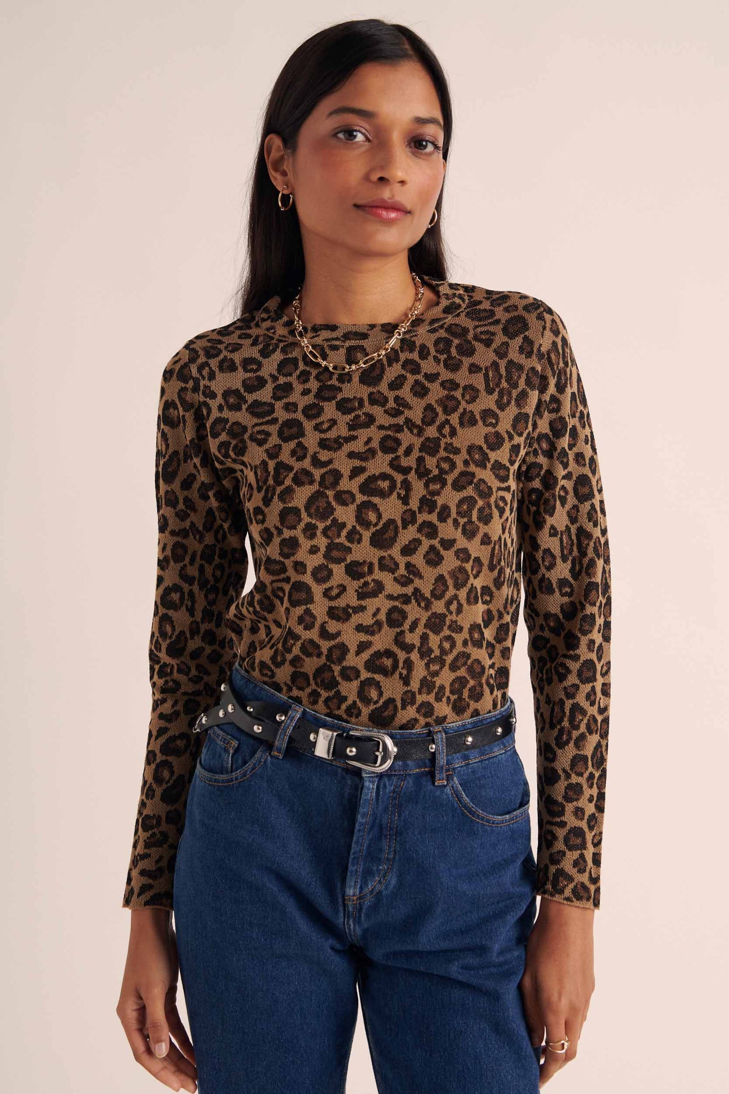 Daniel iridescent leopard sweater