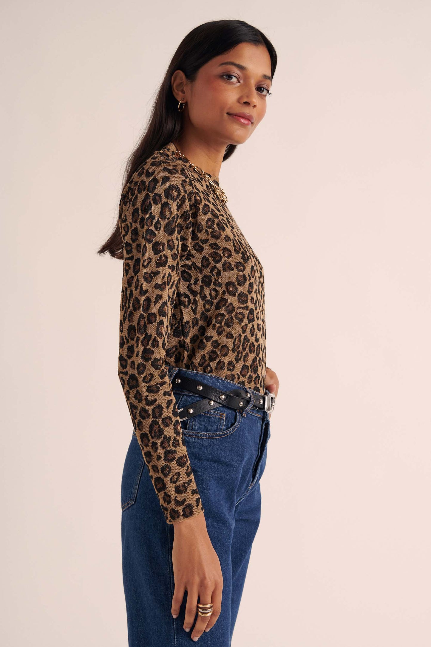 Daniel iridescent leopard sweater