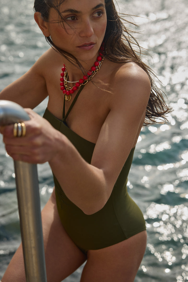 Swimsuit a piece Natalia khaki