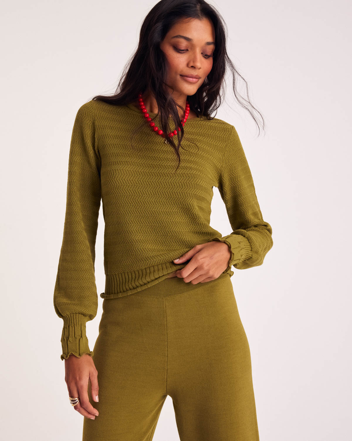 Tia green sweater