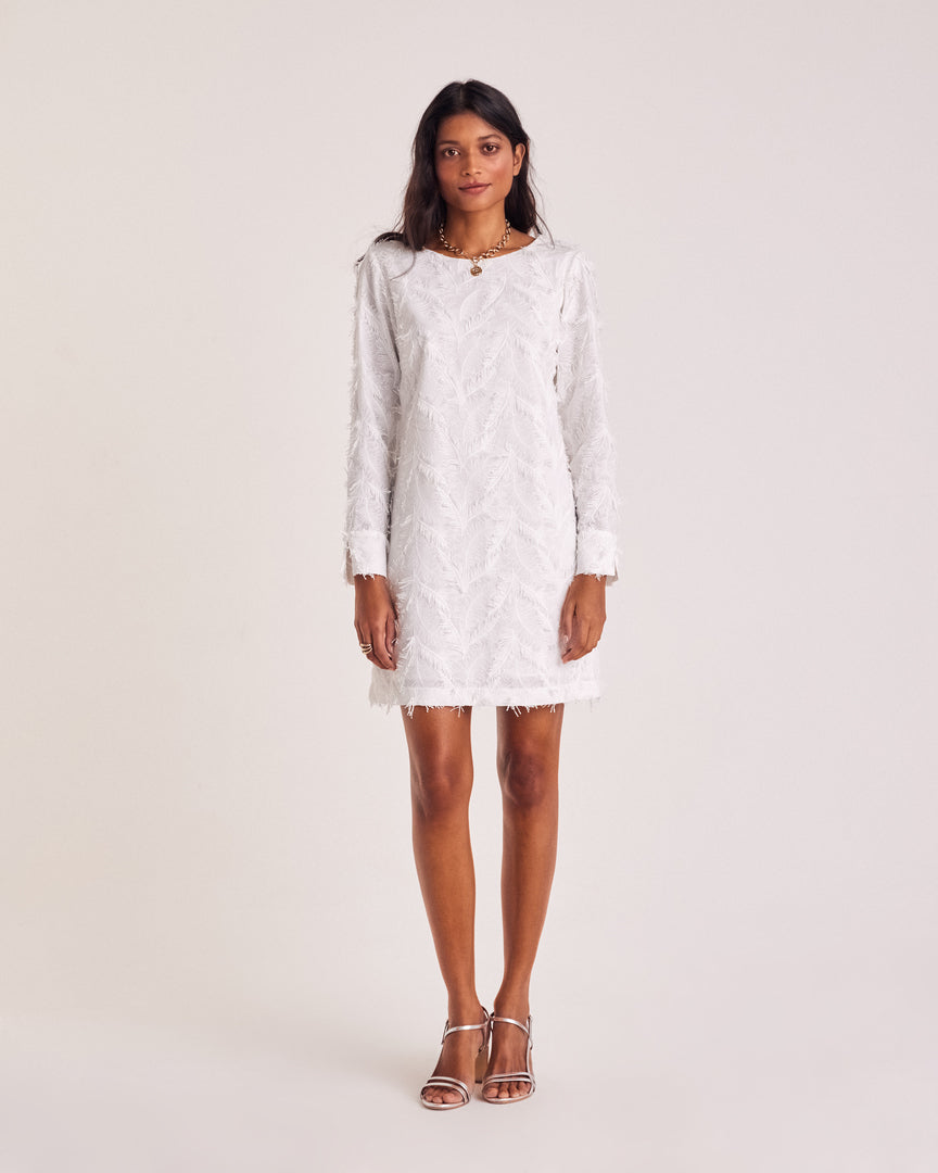 Dress Amada plume white