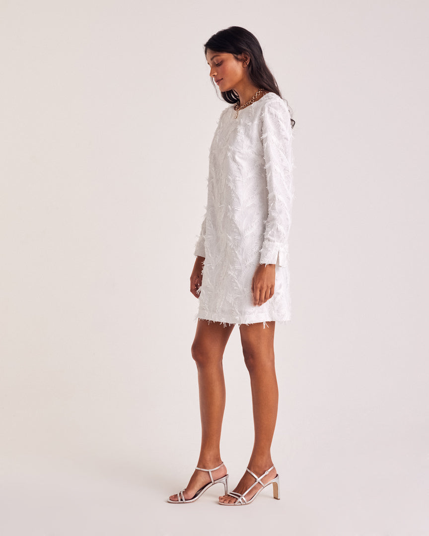 Dress Amada plume white