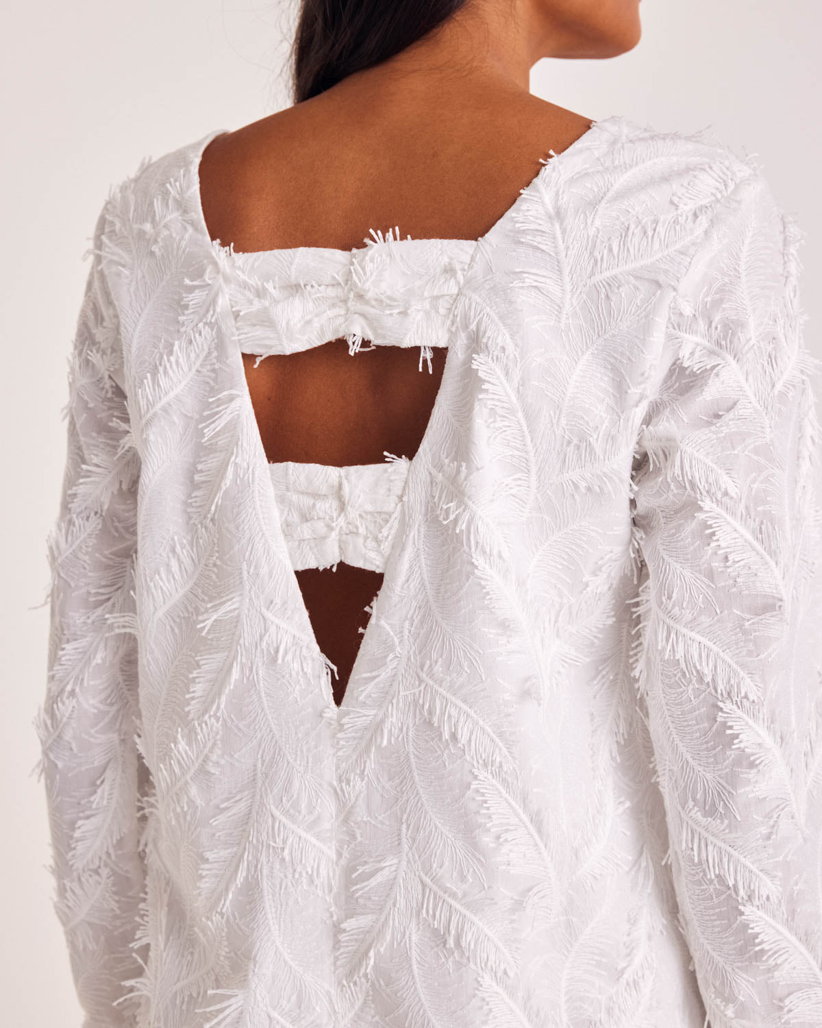 Dress Amada plume white