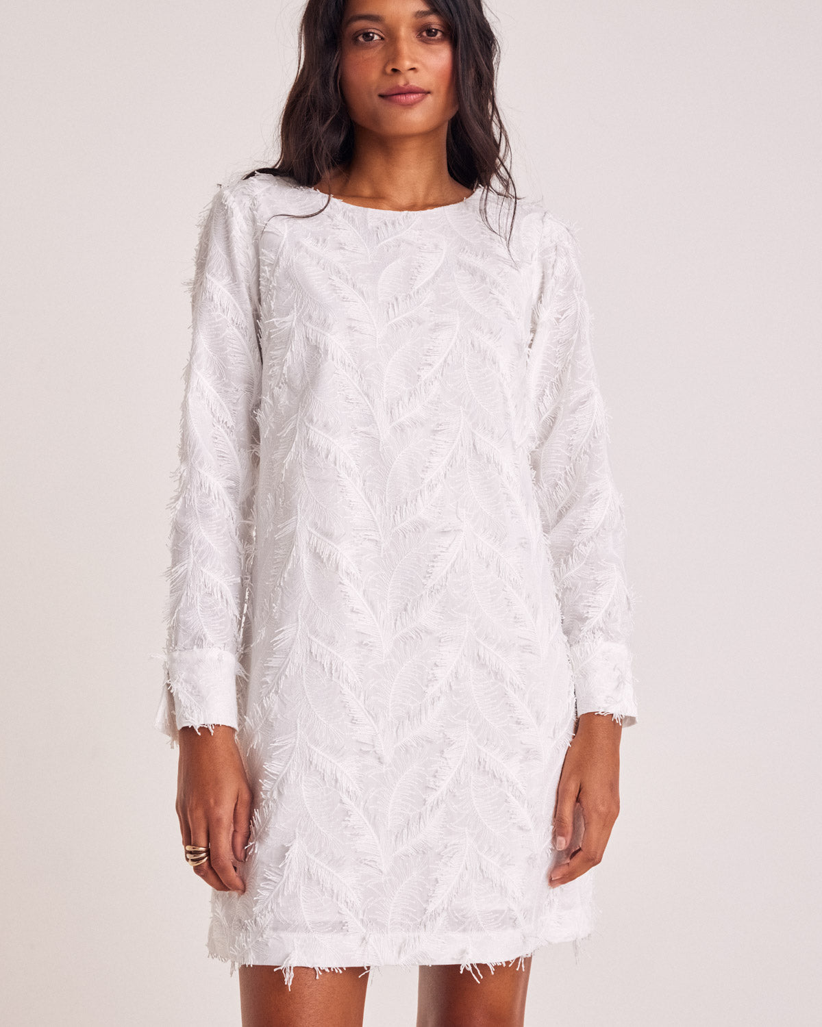 Dress Amada plume white