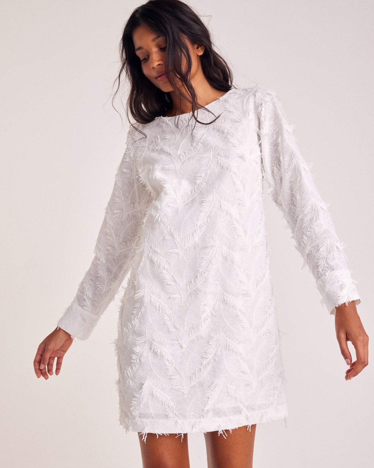 Dress Amada plume white