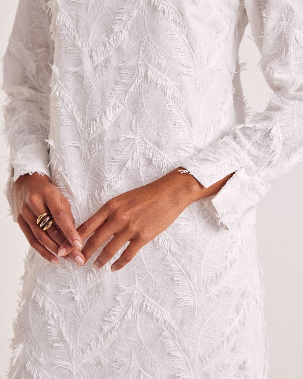 Dress Amada plume white