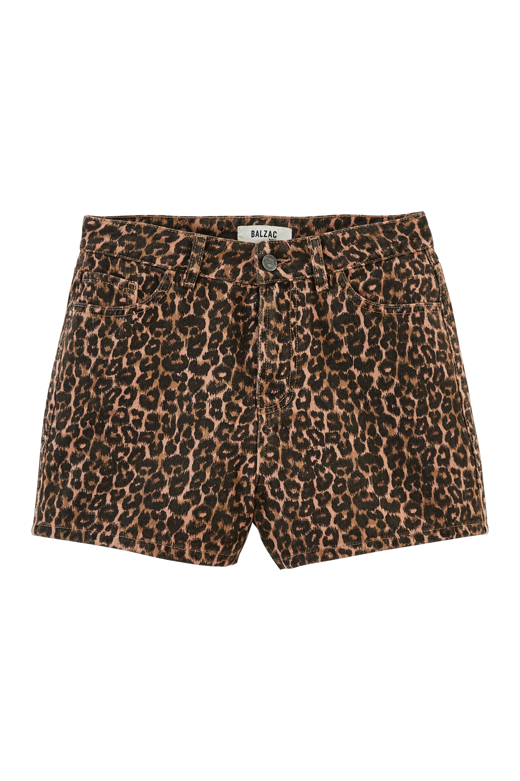 Shorts Triomphe leopard coffee