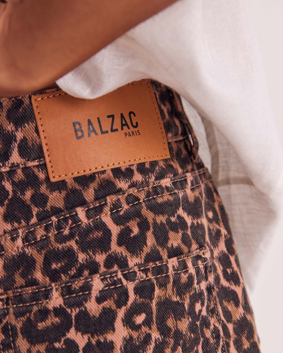 Shorts Triomphe leopard coffee
