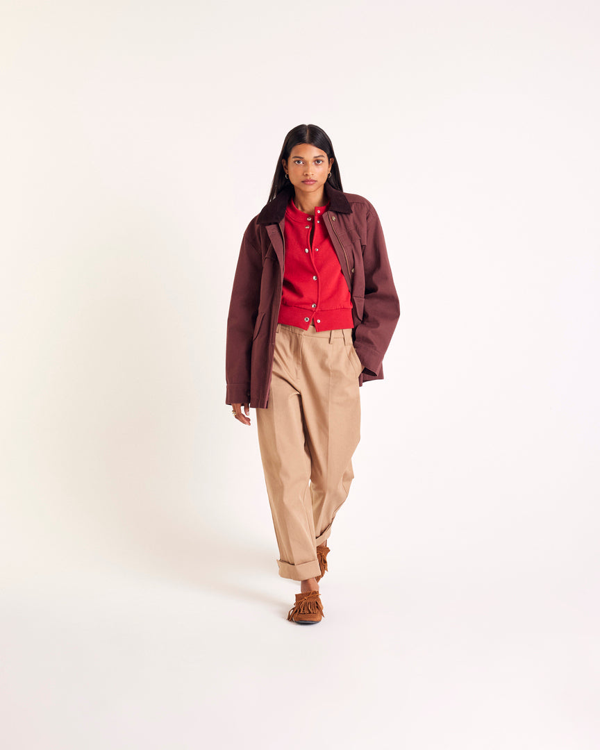 Loafers Alix fringe suede of leather hazelnut