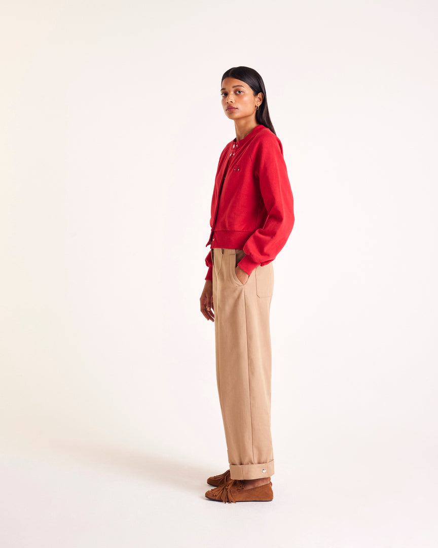 Loafers Alix fringe suede of leather hazelnut