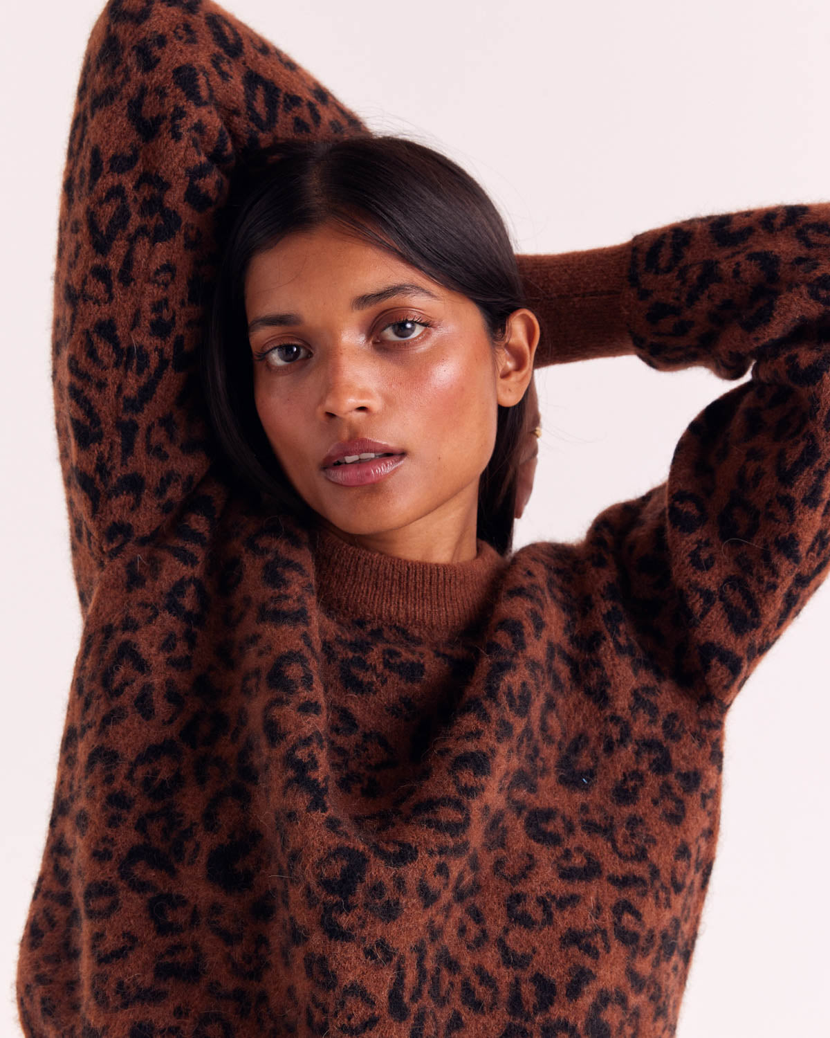 Sweater Doudou leopard tawny