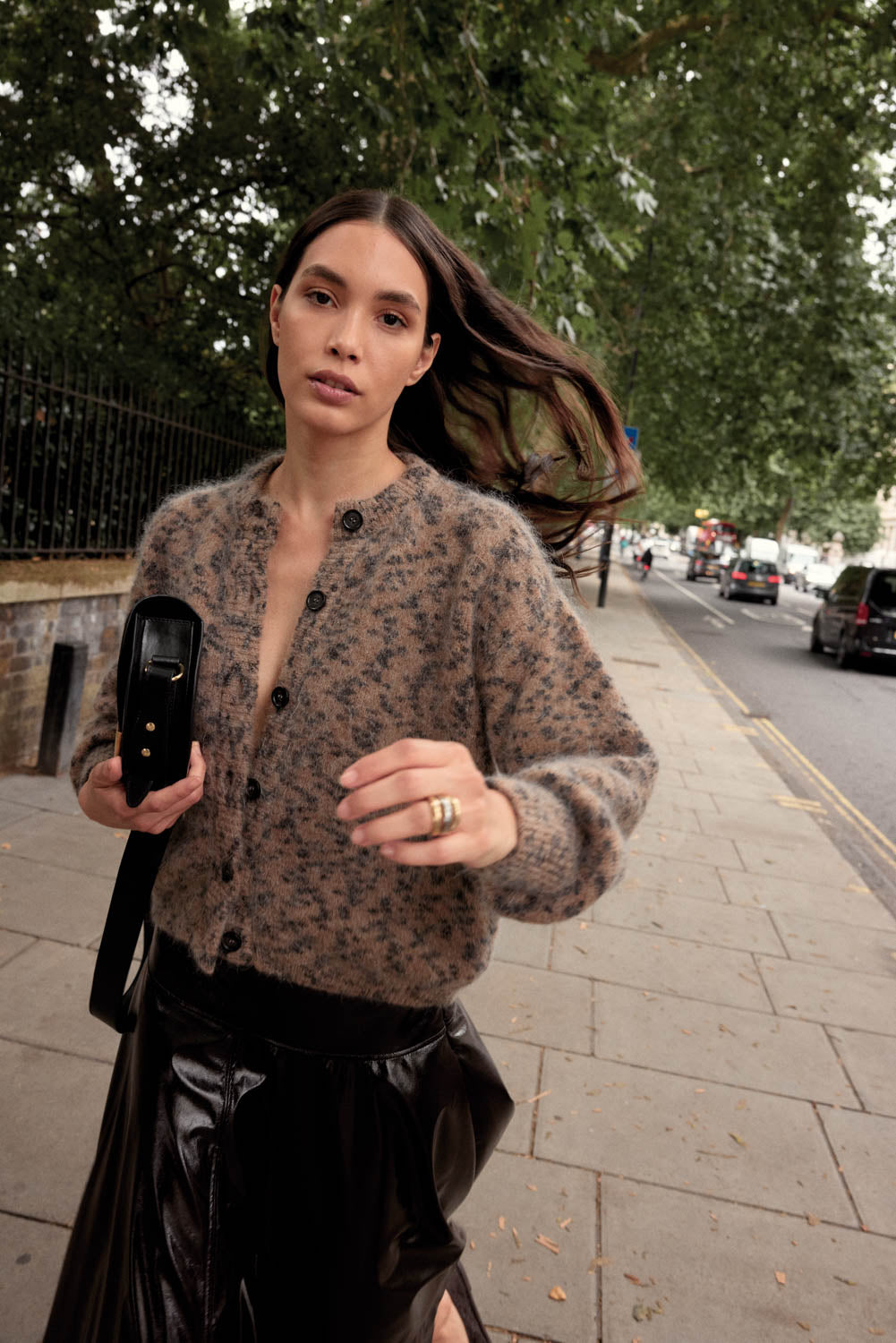 Cardigan Douceur spotted cheetah