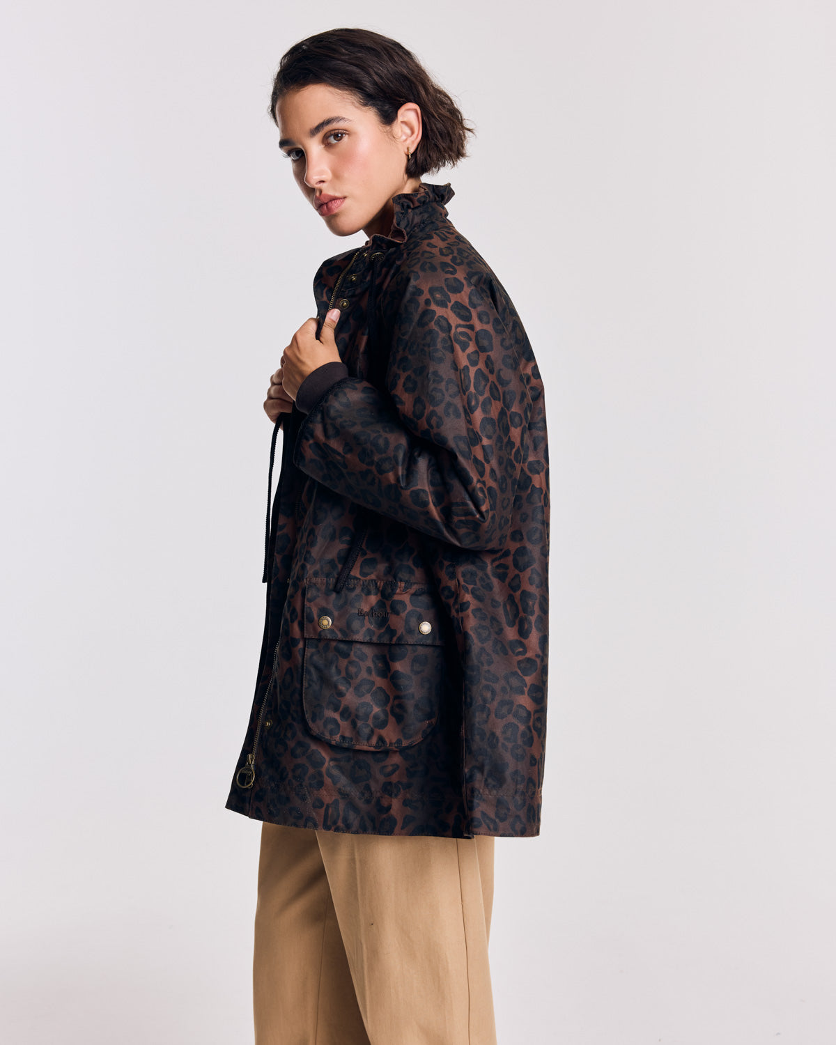 Veste Anaïs léopard fauve Barbour x Balzac