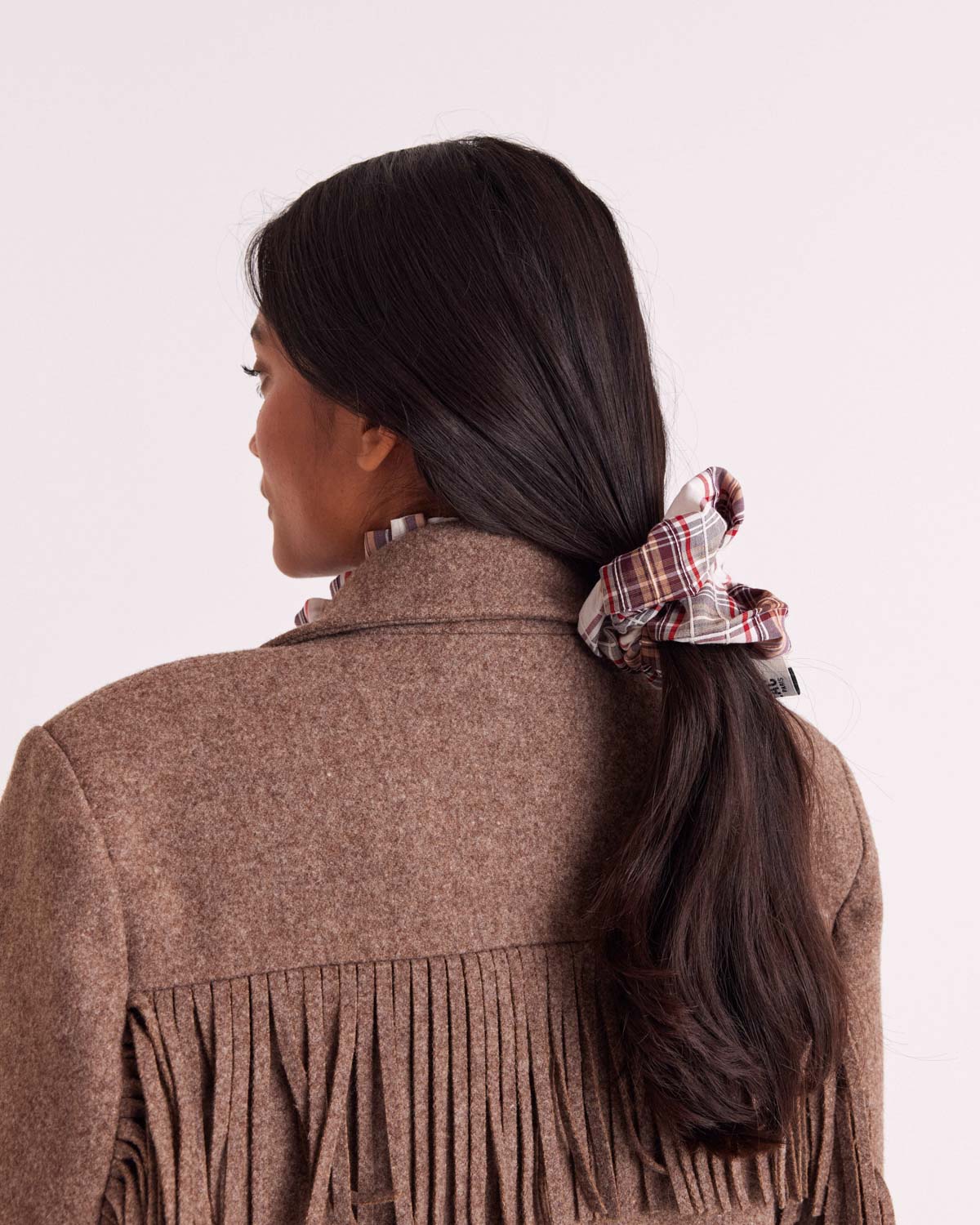 Scrunchie Billy XL tartan red and beige