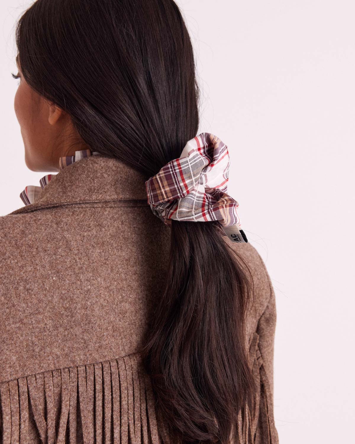 Scrunchie Billy XL tartan red and beige