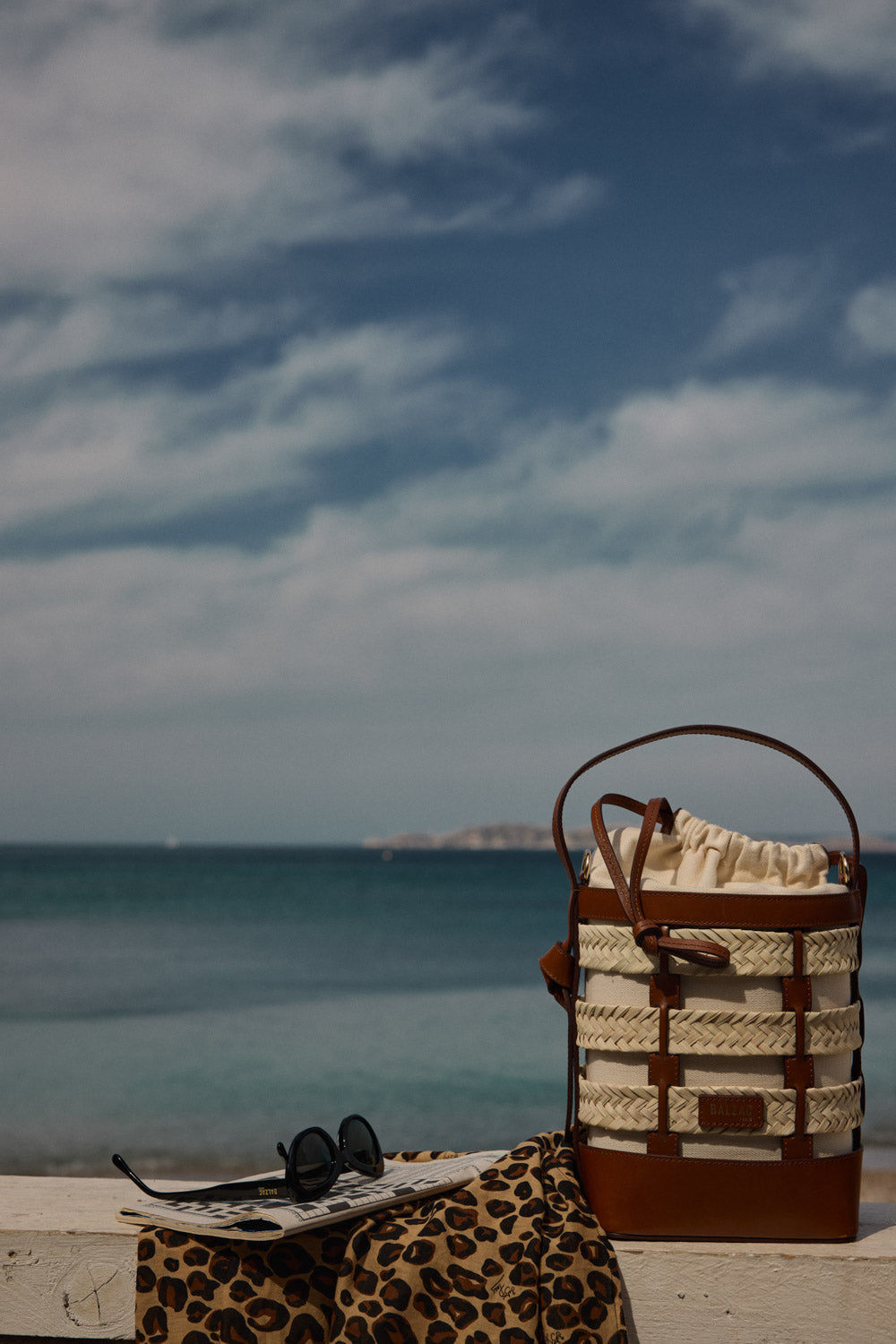 Basket Ori tressé natural and cognac