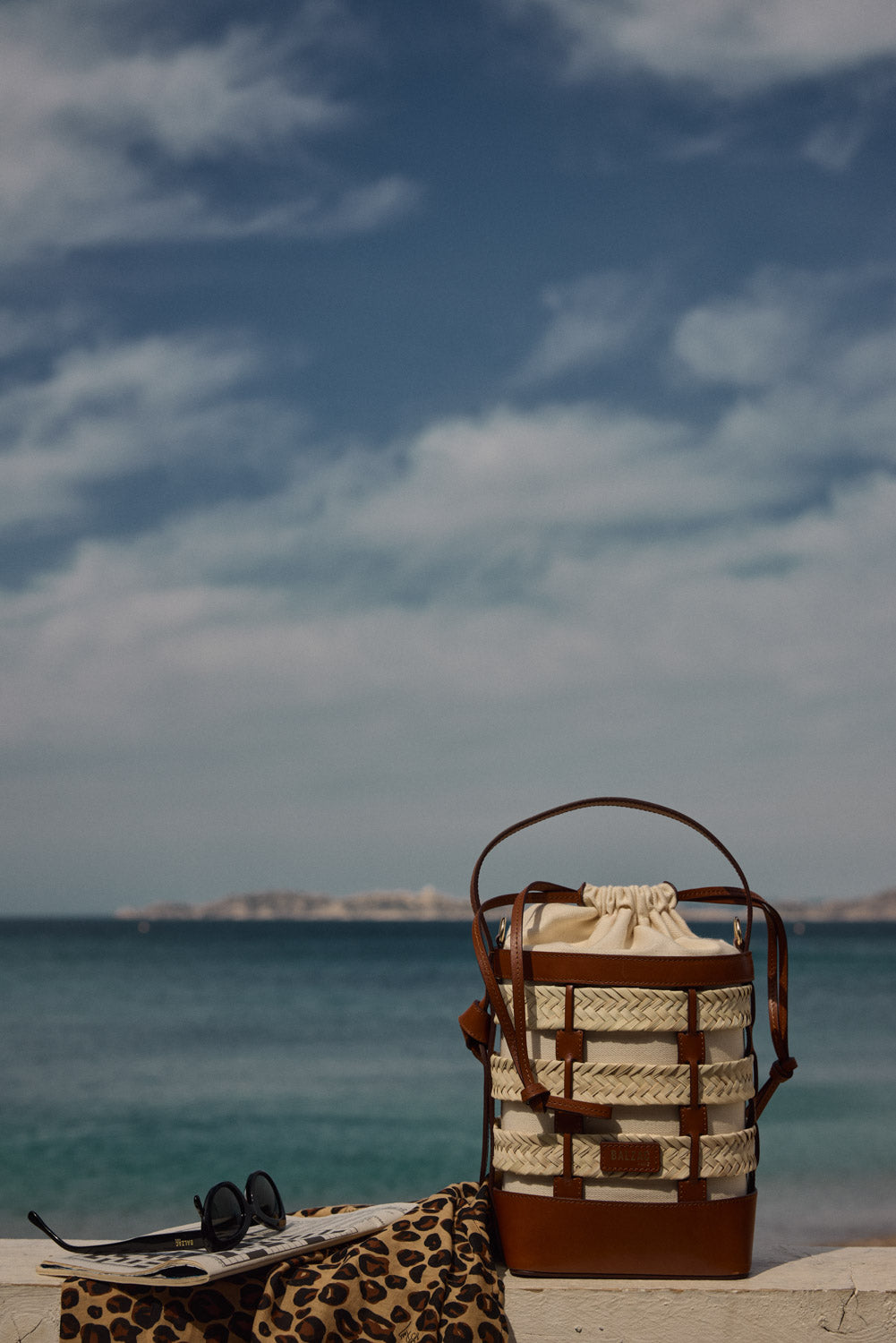 Basket Ori tressé natural and cognac
