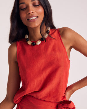 Top Cosi rouge coquelicot