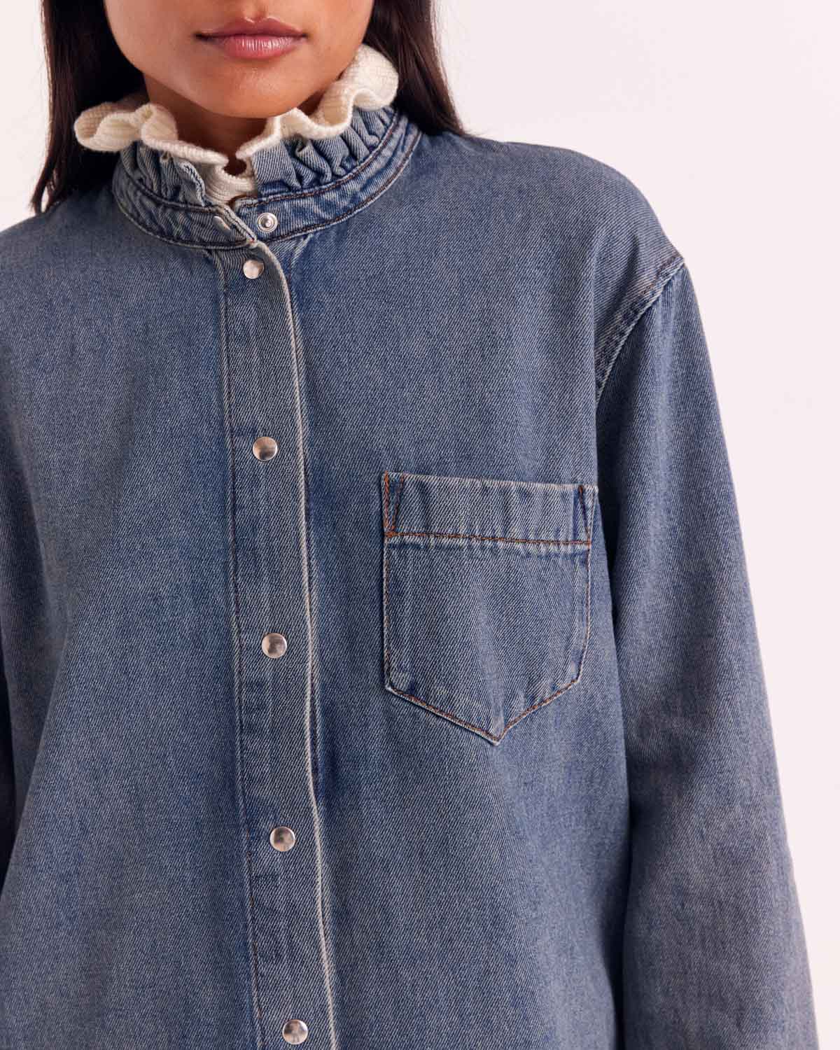 Shirt Salomé blue vintage