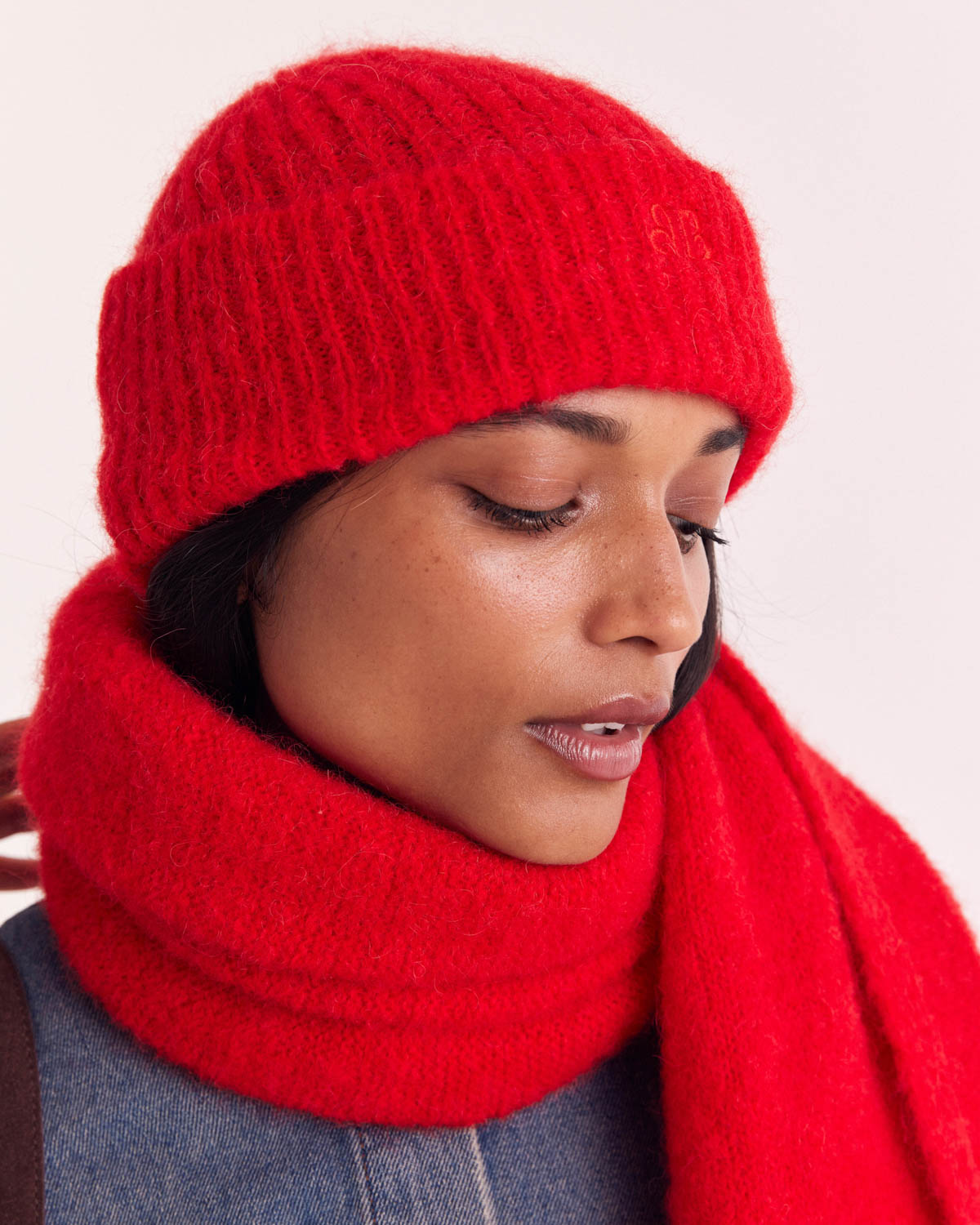 Scarf Julien red bright