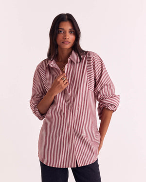 Red and White Stripe Eudes Shirt