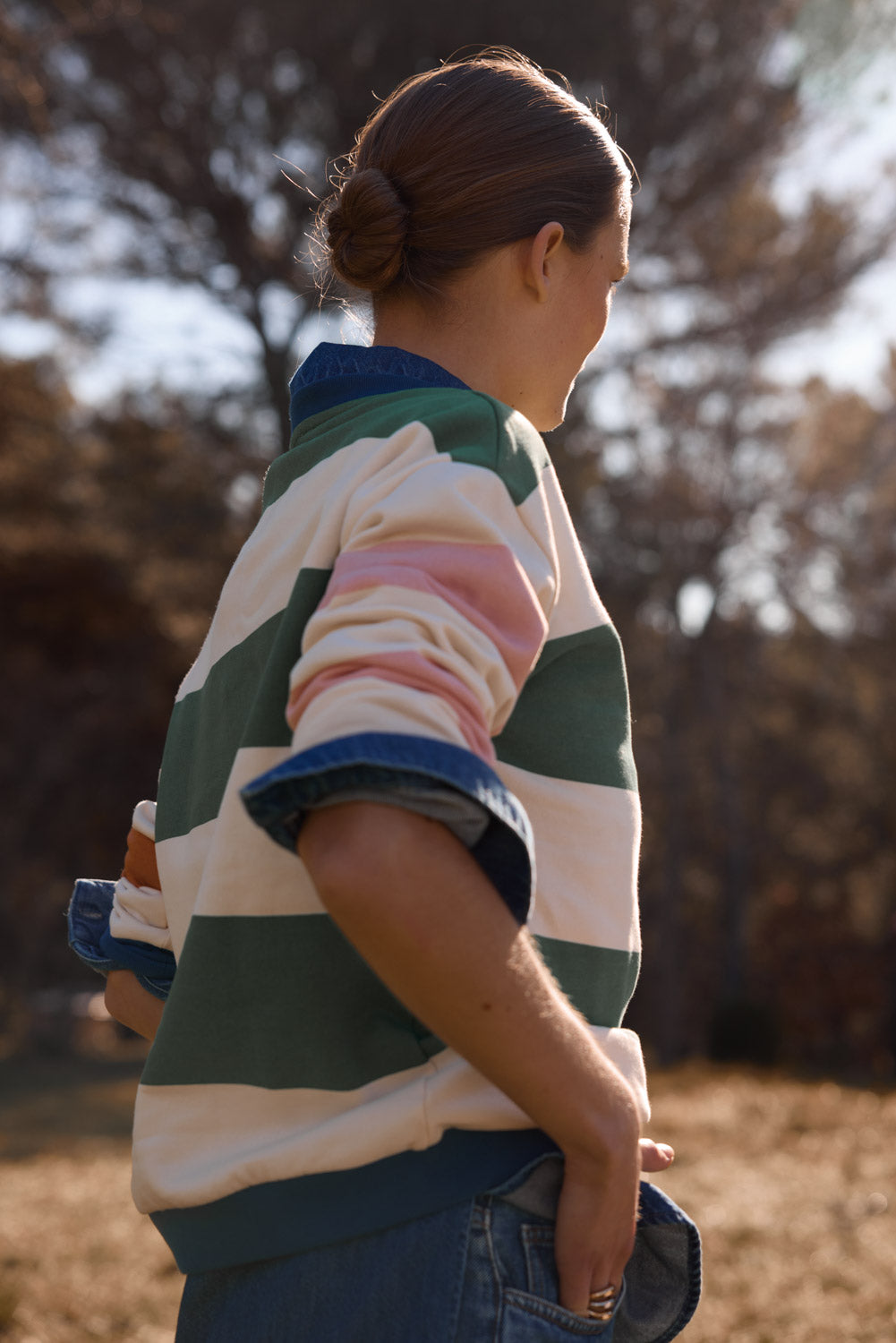 Striped multicolored Harlow sweatshirt