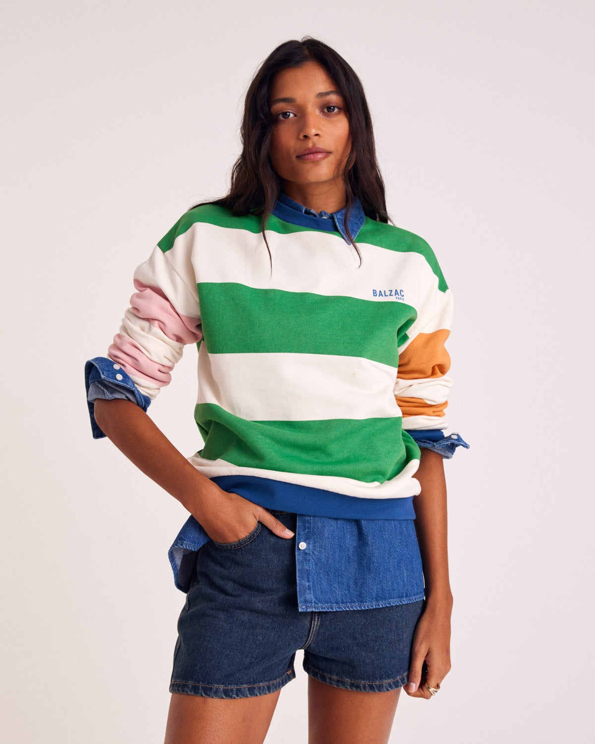 Striped multicolored Harlow sweatshirt